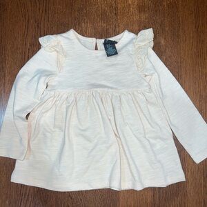 Cynthia Rowley Cream Long Sleeve Kids Top